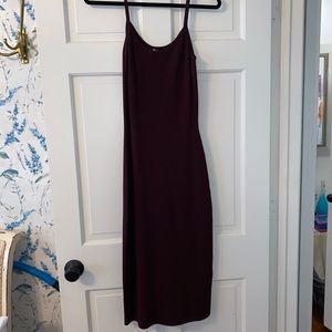 Burgundy body forming dress